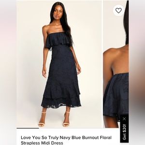 Lulu’s navy blue midi dress